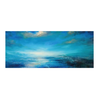 Zelfklevende Keukenachterwand Eindeloos in blauw - Schmucker 