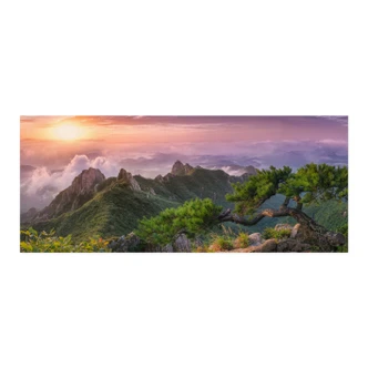Self-adhesive kitchen splashback Seo - Green mountain landscape 