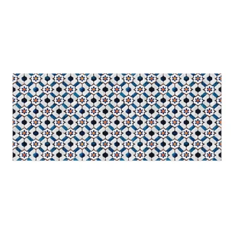 Self-adhesive kitchen splashback Geometric Sample with flowers - Treechild 