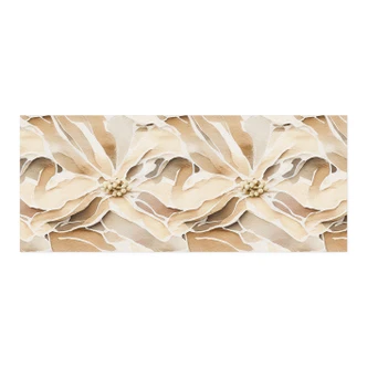 Self-adhesive kitchen splashback Size, beige flowers - Treechild 