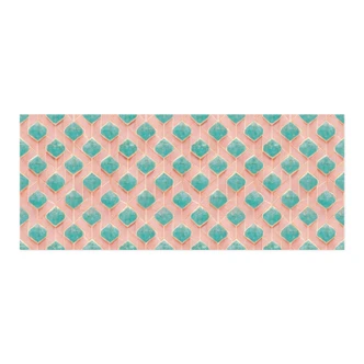 Self-adhesive kitchen splashback diamond pattern in turquoise and pink - Treechild Self-adhesive kitchen splashback diamond pattern in turquoise and pink - Treechild