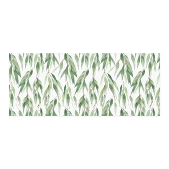 Self-adhesive kitchen splashback branches with green leaves - UN Designs 