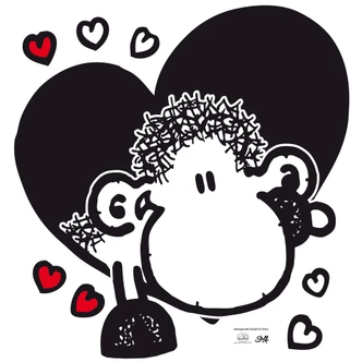 Sheepworld - Sheep in heart Wall sticker 
