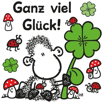 Wandtattoo sheepworld Ganz viel Glück 