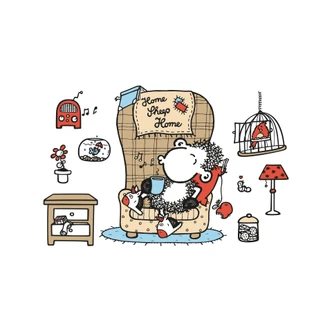 Sheepworld Home Sheep Home Wall Sticker 