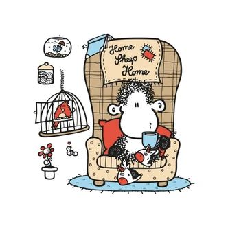 Home Sheep Home Tea Time Wall Sticker 
