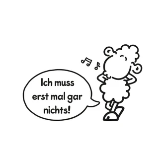 Wandtattoo sheepworld Worthelden Erst mal gar nichts 