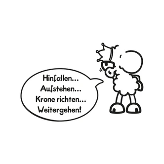 Wandtattoo sheepworld Worthelden Krone richten 