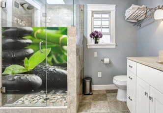 Sichtschutzfolie Black Zen Stones Sichtschutzfolie Black Zen Stones