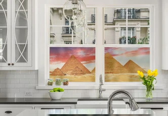Sichtschutzfolie Die Pyramiden von Gizeh - Panorama 