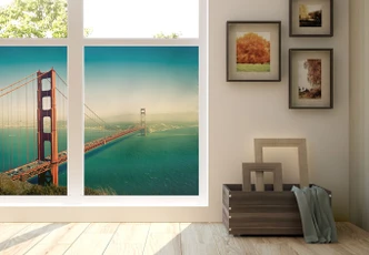 Sichtschutzfolie Die Stadt an der Bucht Sichtschutzfolie Die Stadt an der Bucht