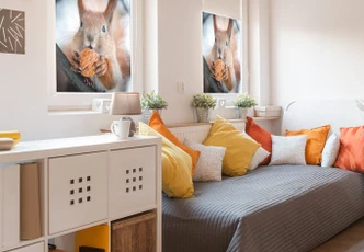 Raamfolie Eekhoorntje met noot 