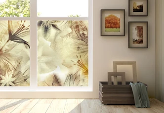 Pellicola Decorativa Per Finestre Vista Mare, Effetto Vetro Colorato Per Privacy, 50x180 Cm, Statico E Rimovibile