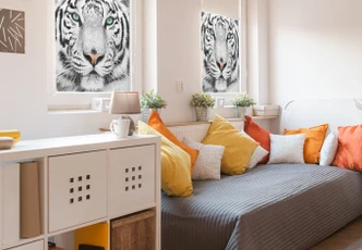 Sichtschutzfolie Gorgeous Sumatran Tiger - quadratisch 