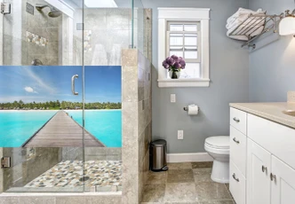 Pellicola adesiva per vetri - Caraibi 