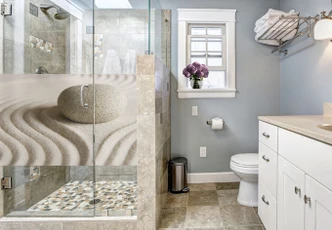 Sichtschutzfolie Stone in Sand 1 