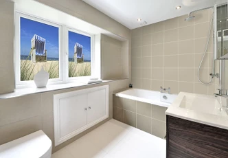 Pellicola adesiva per vetri - poltrona da spiaggia (quadrato) 