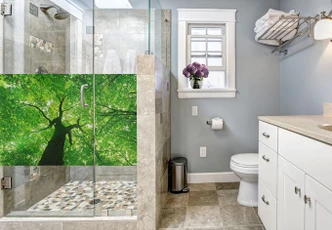 Pellicola adesiva per vetri - sotto gli alberi 