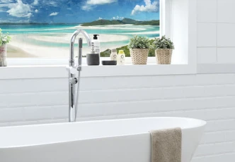 Pellicola adesiva per vetri - Whitehaven Beach (quadrato) 