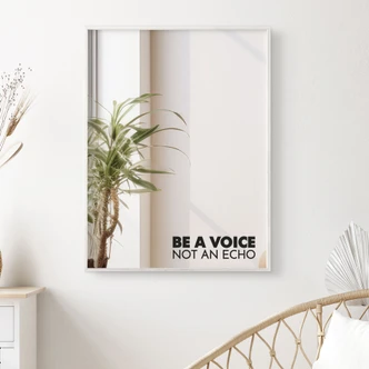 Spiegel Sticker, Dekorativer Aufkleber Be a voice not an echo 