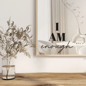 Spiegel Sticker, Dekorativer Aufkleber I am enough 