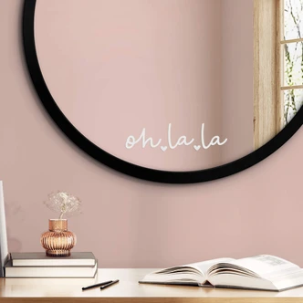 Spiegelsticker Ohlala + hartjes 
