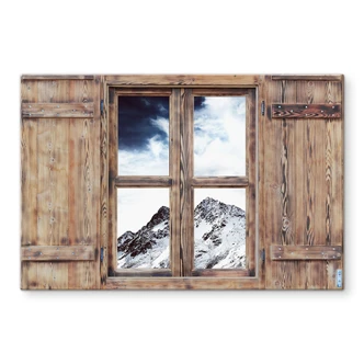 Pannello paraschizzi effetto 3D –Montagna innevata 