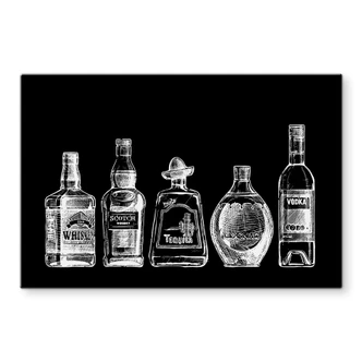 Spritzschutz 5 Flaschen voll Spaß - schwarz 