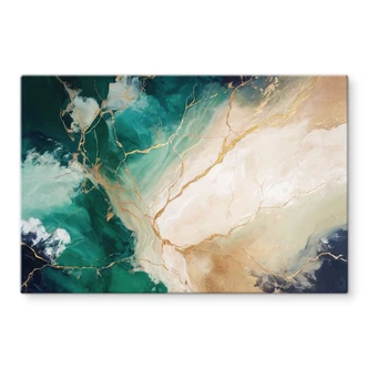 Spatscherm Elegantie van de oceaan - Gouden stromen - Alpenglow Workshop 