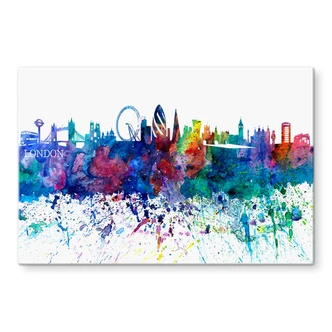 Spatscherm Bleichner - Londen Aquarel 