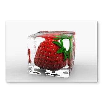 Spritzschutz Erdbeereiswürfel 