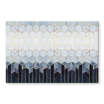 Stænkplade - Frederiksson - Hexagon: Blå og hvid 