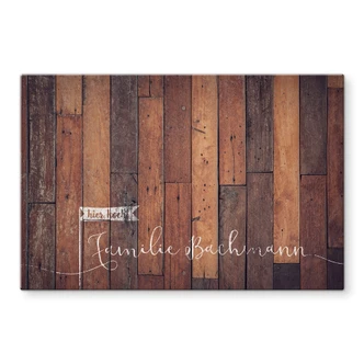 Stænkplade - Træ & Flag + Ønsketekst 