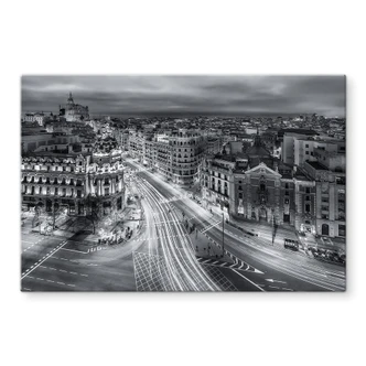 Spatscherm Javier - Madrid bij nacht 