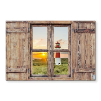 Spatscherm Trompe L'oeil - Vuurtoren 