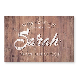 Stænkplade - Mit Liebe gekocht + Ønsketekst 