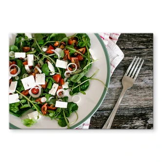 Spritzschutz Sommersalat mit Feta Spritzschutz Sommersalat mit Feta