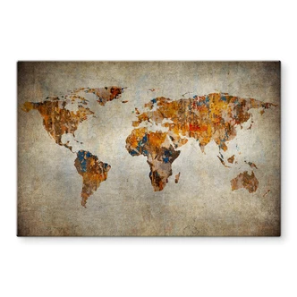 Spatscherm Wereldkaart Shabby Chic Spatscherm Wereldkaart Shabby Chic