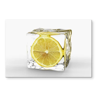 Spritzschutz Zitroneneiswürfel 