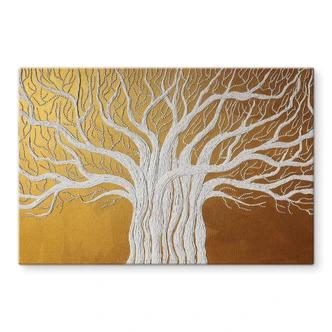 Crédence Arbre de vie blanc abstrait - Grande 