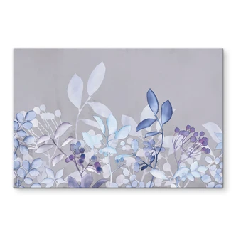 Spritzschutz Blaue Aquarell-Pflanzen - Haase 