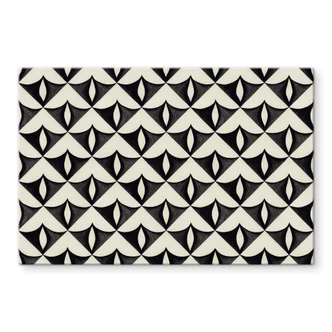 Spritzschutz Geometrische Ornamente in Schwarz-beige - Treechild 
