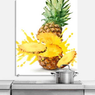Spritzschutz Splashing Pineapple - hochkant Spritzschutz Splashing Pineapple - hochkant