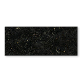 Pannello paraschizzi Linee astratte nero-oro - Amini 