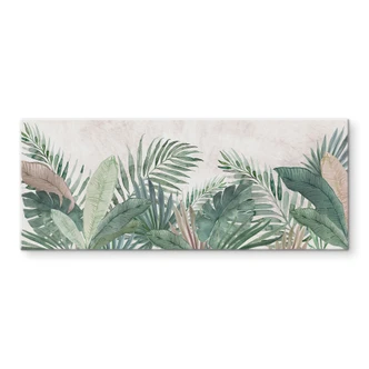 Spritzschutz Dschungel-Blätter Grün Aquarell - Bloomery Decor - Panorama 