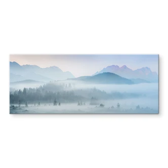 Kitchen Splashback Foggy forest landscape in autumn - Eisenmann - Panorama 