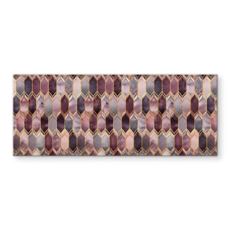 Stænkplade - Frederiksson - Glasmaleri: Rosé og guld - Panorama 