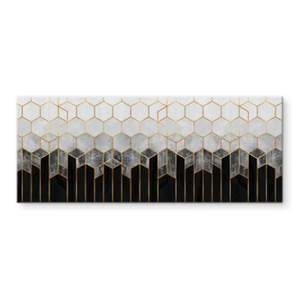 Stænkplade - Frederiksson - Hexagon: Sort og grå - Panorama 