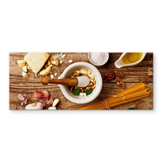 Spritzschutz Laercio - Pesto Rezept - Panorama 