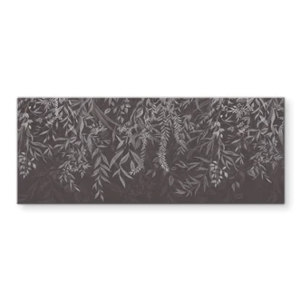 Spatscherm Elegante wilgentakken in donkergrijs - Ms Tiff - Panorama 